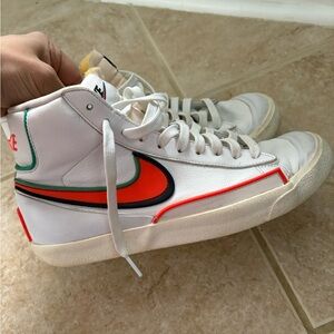 Nike Blazer Mid '77 Infinite sneakers White/Bright Crimson/Blue/Green wmns 8.5
